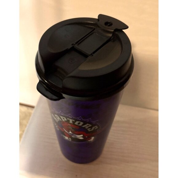 Toronto Raptors Vintage Travel Mug With Lid By Whirley DrinkWorks! Purple Black - Picture 6 of 8